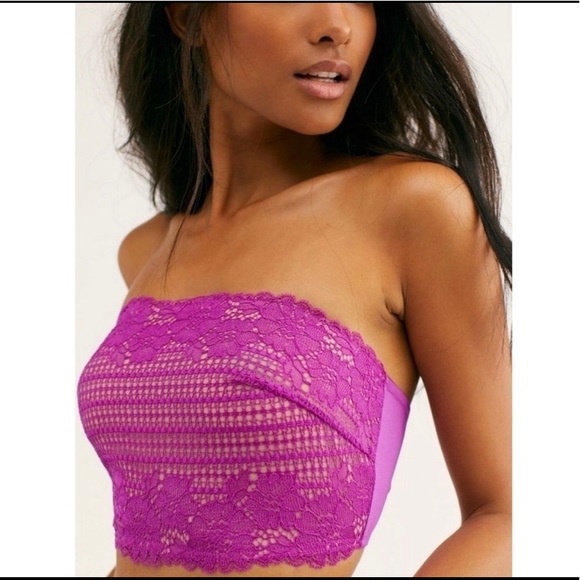 Free People Tops - NWOT- Free People Camila Strapless Lace-Contrast Bandeau